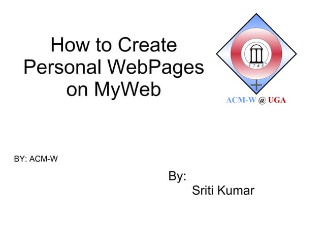 How To Create Personal Web Pages On My Web