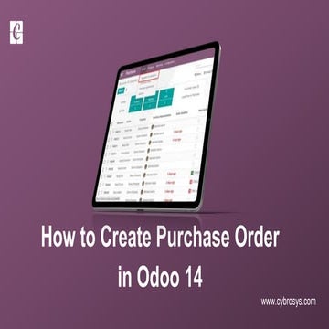 How to Create a Purchase Order in Odoo 14?