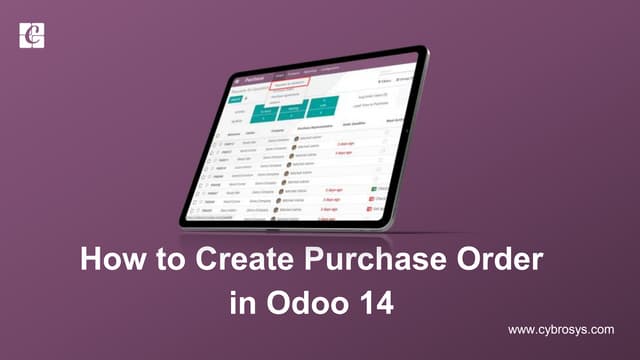 How to Create a Purchase Order in Odoo 14?