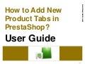 How to Create Tabs on PrestaShop Prodcut Page – User Guide