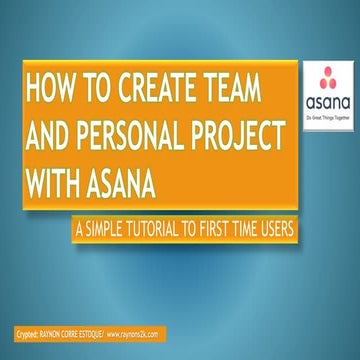How to create team personal projects with Asana 2