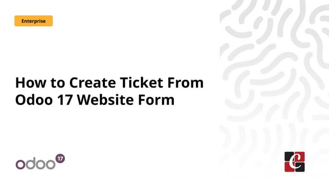 How to Create Ticket From Odoo 17 Website Form