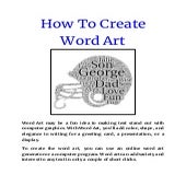How to create word art