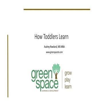 How Toddlers Learn | PPTX