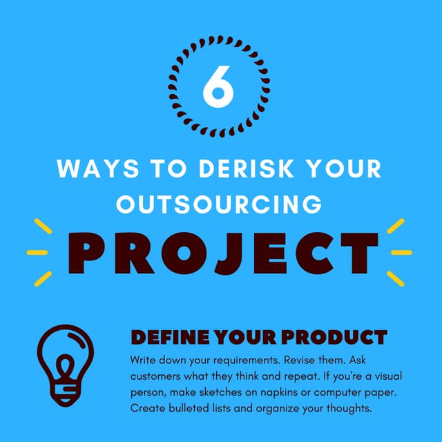 How to de-risk your outsourcing project