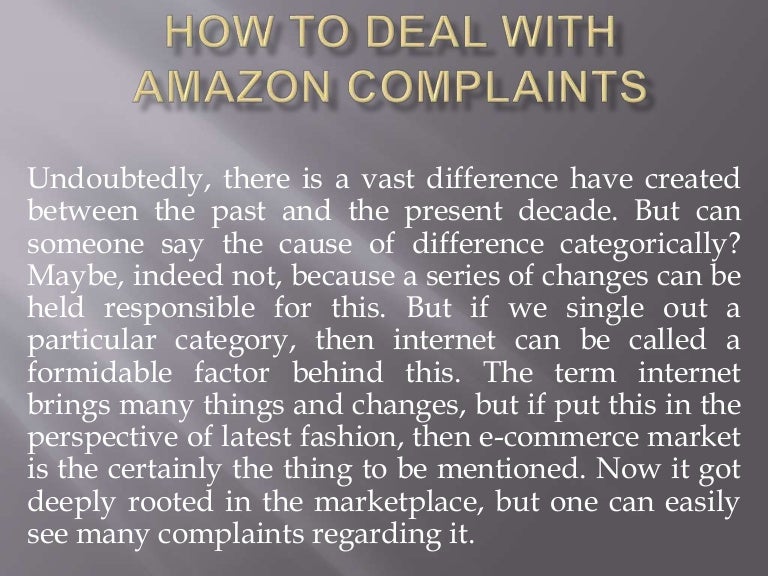 How to Deal with Amazon Complaints