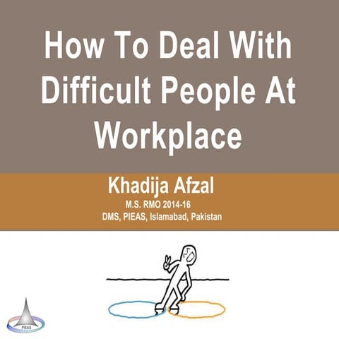 How to deal with difficult people at workplace