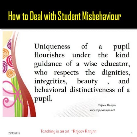 How to Deal with Student Misbehaviour