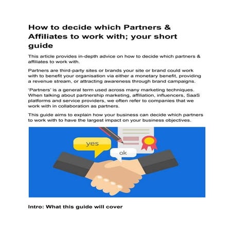 Partnerships: A Primer | PDF
