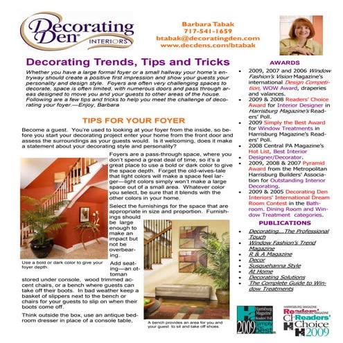 How To Decorate A Foyer, Feb, 10