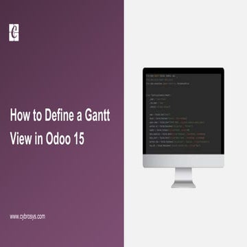 Defining Gantt View in Odoo 15