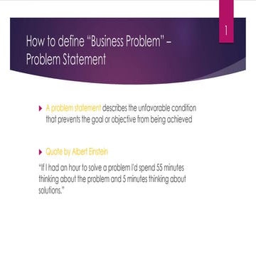 How to define business problem statement