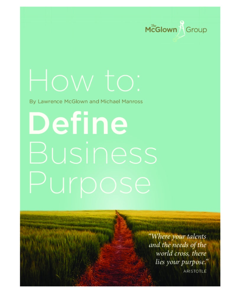 How to define business purpose