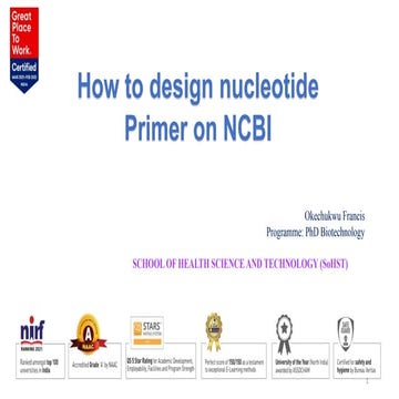 How to design a DNA primer on NCBI.pptx