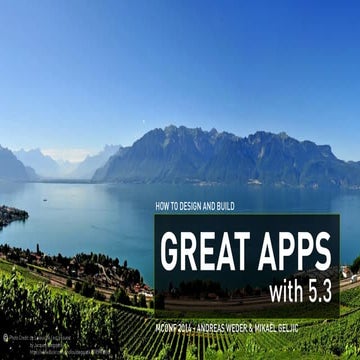 How to design and build great apps