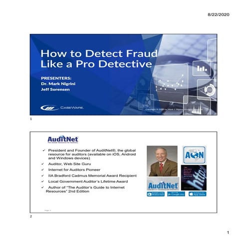 How to detect fraud like a pro detective slides 