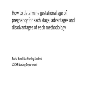 How to determine gestational age of pregnancy 
