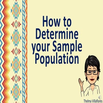 How to determine the sample population