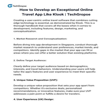 How to Develop an Exceptional Online Travel App Like Klook _ TechGropse.pdf