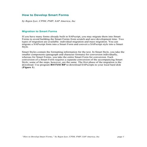 How to develop_smart_forms_01 | PDF