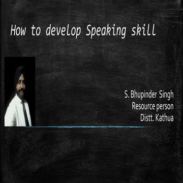 How to develop speaking skill