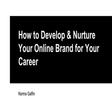 How to develop your online brand for your career
