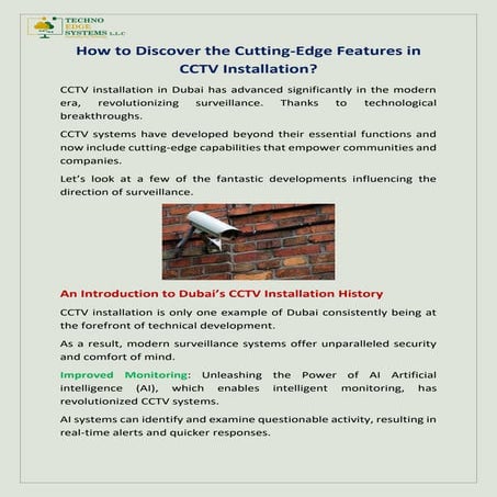 How to Discover the Cutting-Edge Features in CCTV Installation.pdf