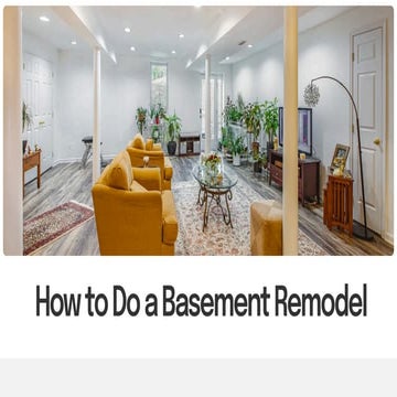 How to Do a Basement Remodel: Step-by-Step Guide | PDF