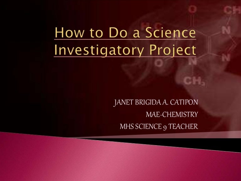 science investigatory project sample research paper