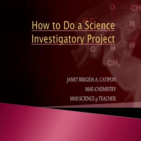 How to do a science investigatory project