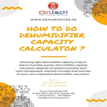 How to do dehumidifier capacity calculation?