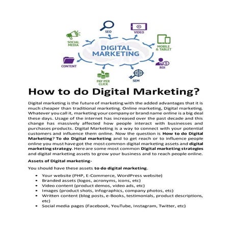 How to do digital marketing.?