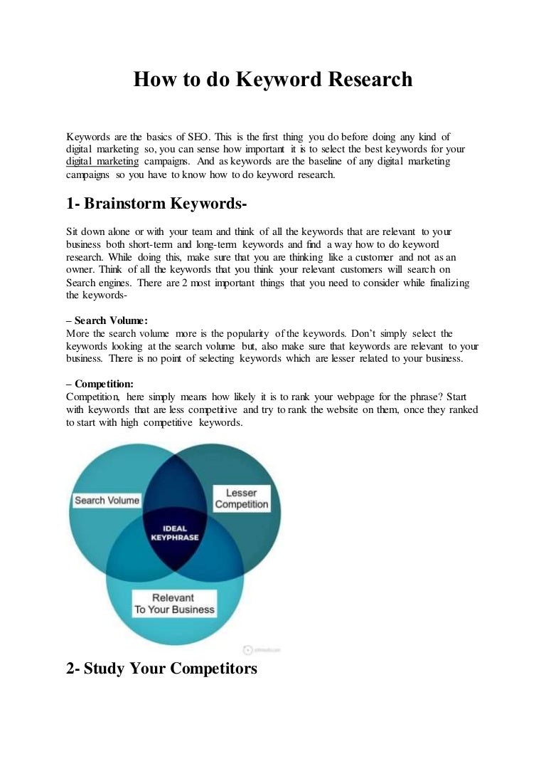 How To Do Keyword Research