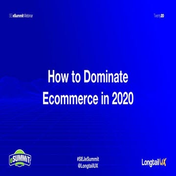 How to Dominate Ecommerce in 2020