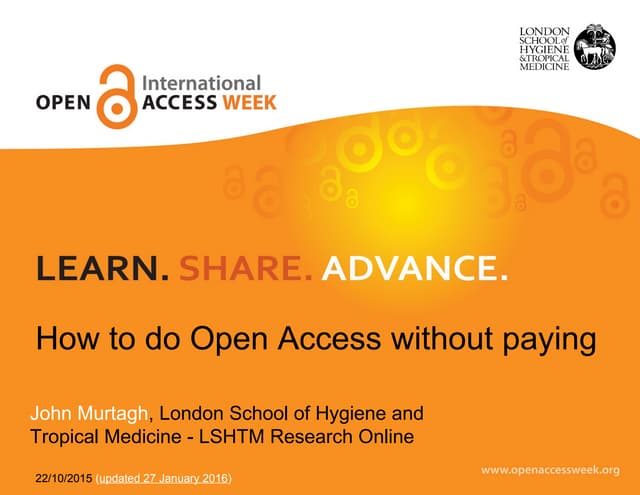 Open Access: the basics & how to do it without paying