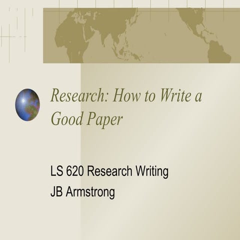 How to do research ls 620