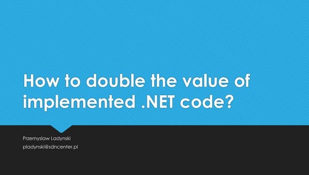 How to double .net code value