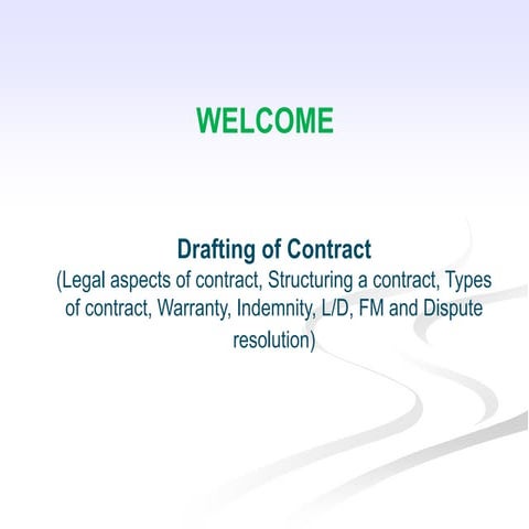 How to draft a Contract in EPC (Engineering - Procurement - Construction)