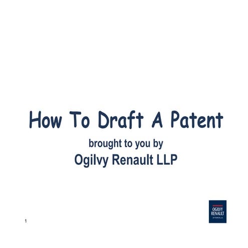 How to Draft a Patent