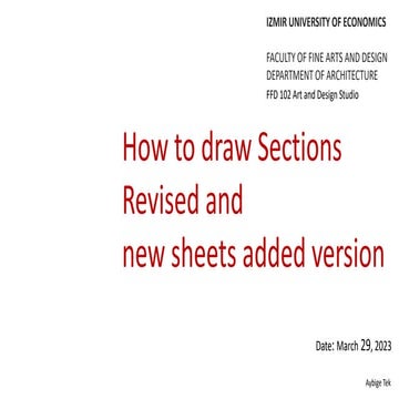 07 How to draw sections for first year students-revised