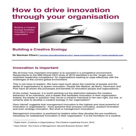 How to drive innovation through your organisation