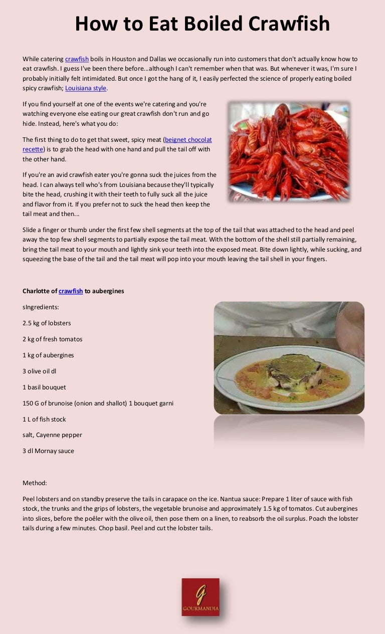 How to eat crawfish