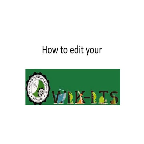 How to edit your wik its