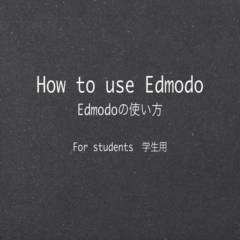 How to use Edmodo (For Students)