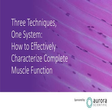 Three Techniques, One System: How to Effectively Characterize Complete Muscle Function