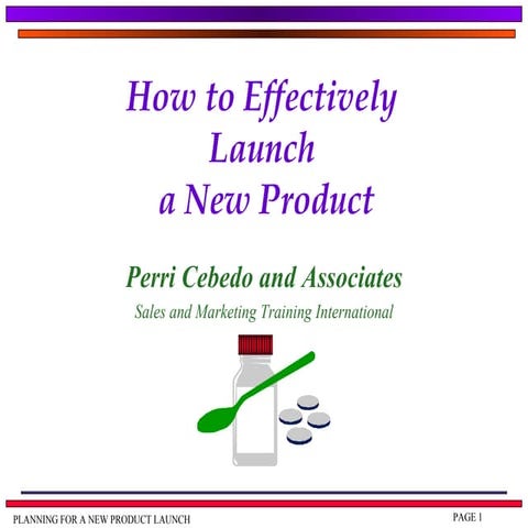 How to effectively launch a new product