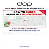 How to embed google map into a website page tutorial
