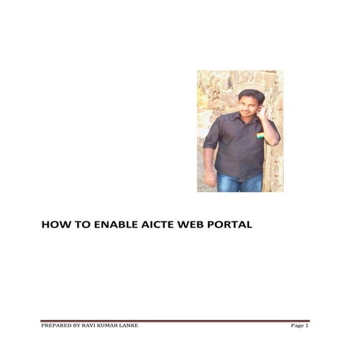 How to enable aicte web portal
