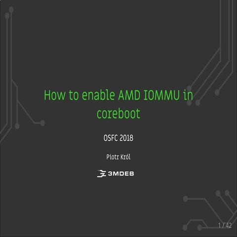 How to enable AMD IOMMU in coreboot?