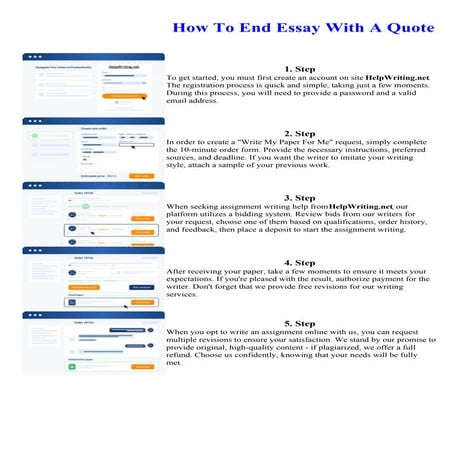 How To End Essay With A Quote. Online assignment writing service.